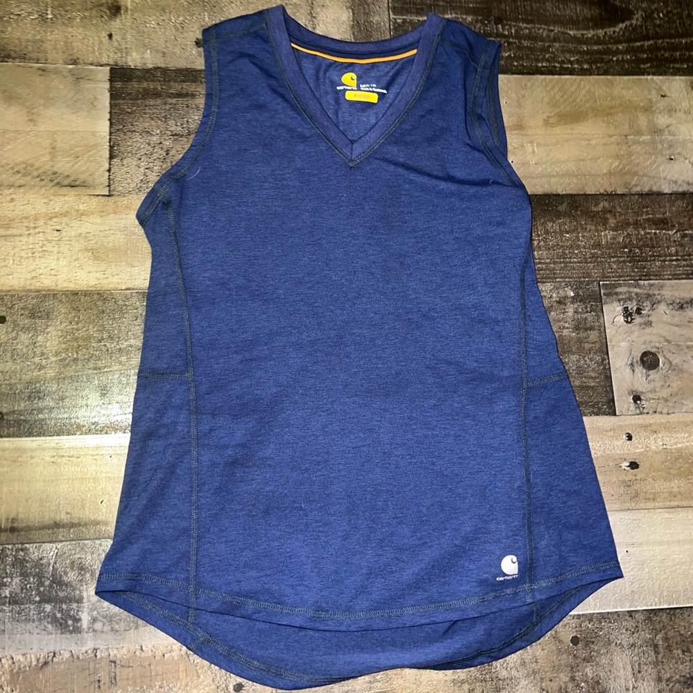 Women’s Carhartt fitted tank size M 8-10 Blue